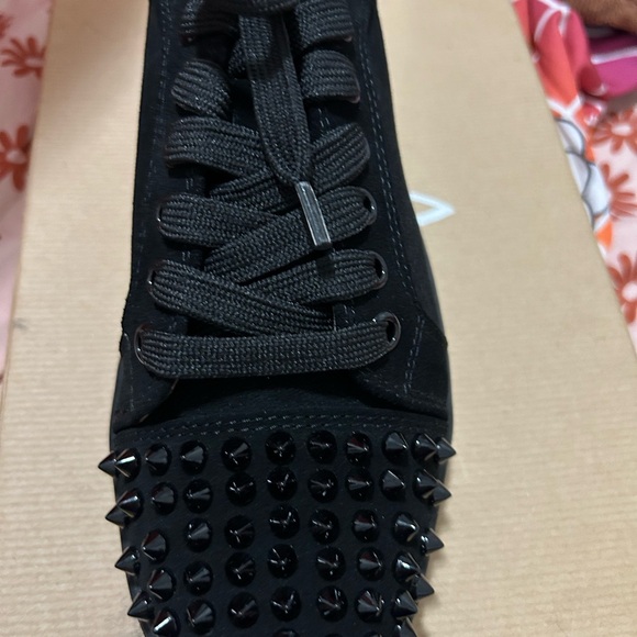 Black Fashion Sneakers with Studded Design - Picture 2 of 5